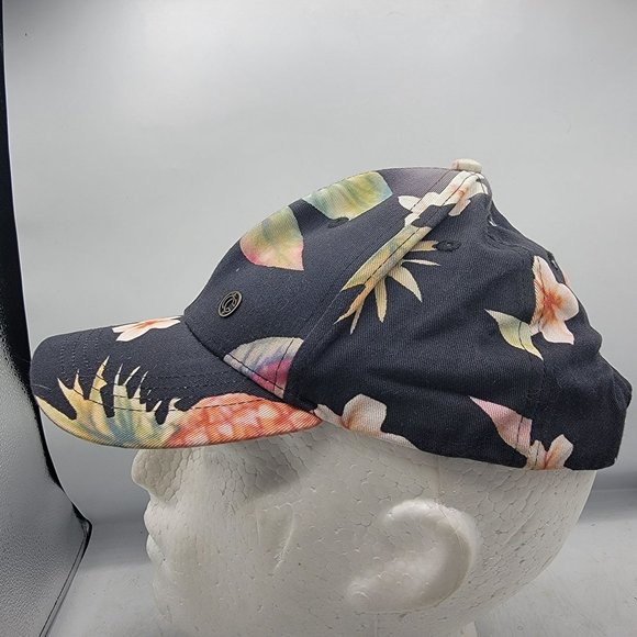 Chaos Floral Tat Cap Black Adjustable Outdoors Aloha Hawaiian Casual - Picture 2 of 9